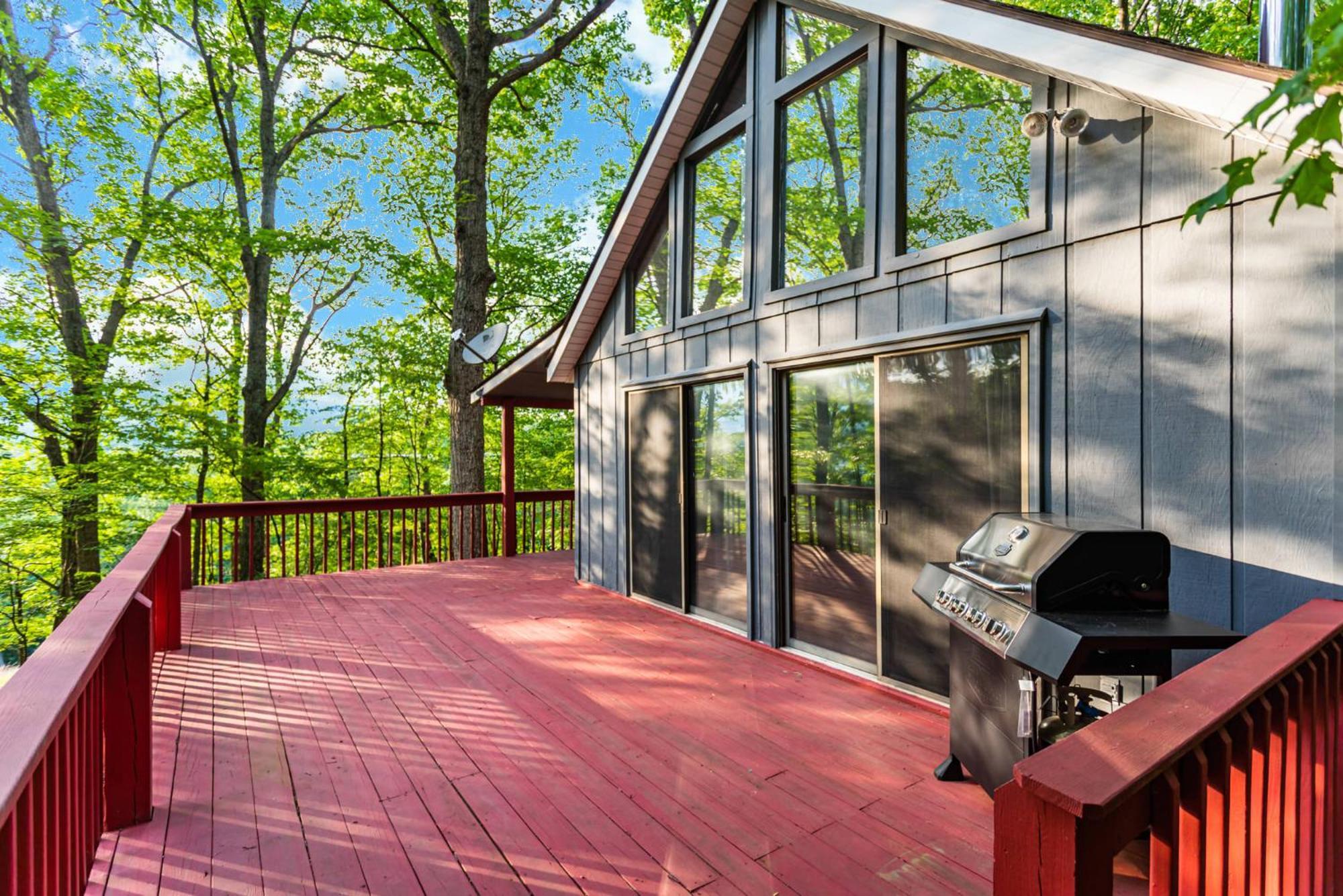 Hot Tub, Large Deck, Wifi, Fire Pit At Chalet Cabin Morton Grove Εξωτερικό φωτογραφία
