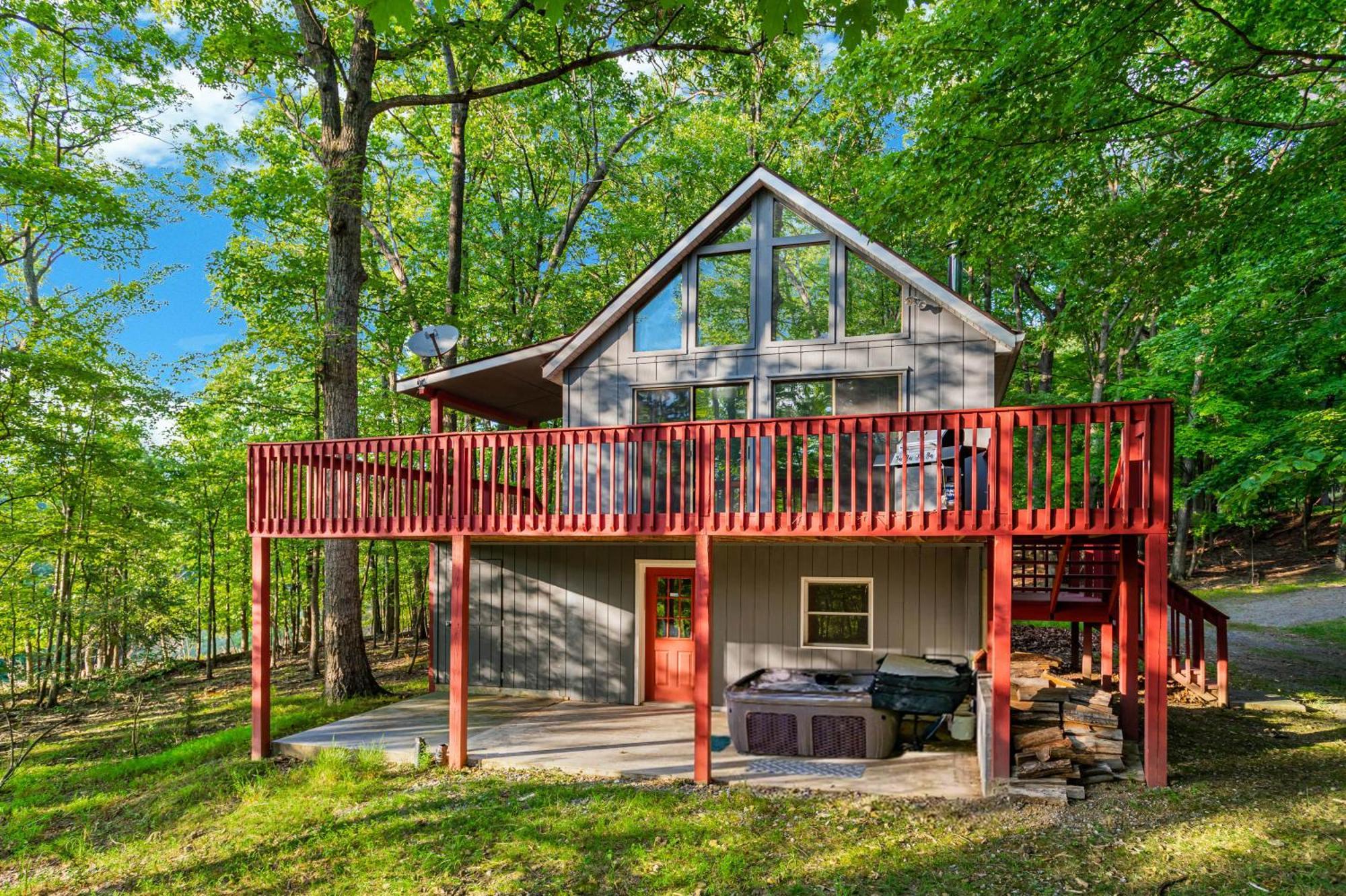 Hot Tub, Large Deck, Wifi, Fire Pit At Chalet Cabin Morton Grove Εξωτερικό φωτογραφία