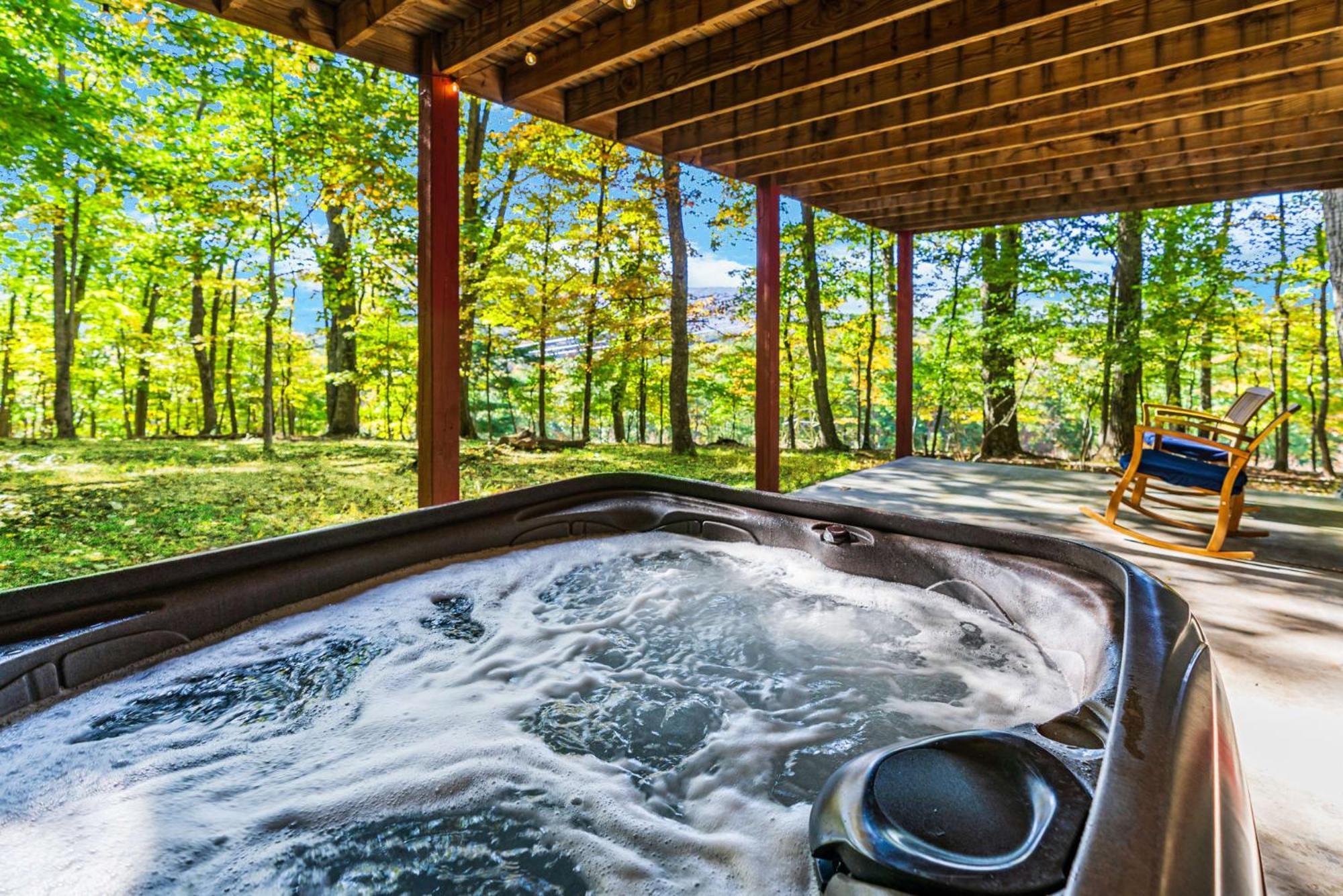 Hot Tub, Large Deck, Wifi, Fire Pit At Chalet Cabin Morton Grove Εξωτερικό φωτογραφία